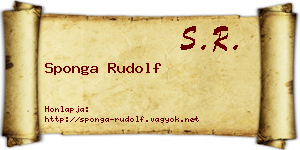 Sponga Rudolf névjegykártya
