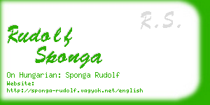 rudolf sponga business card